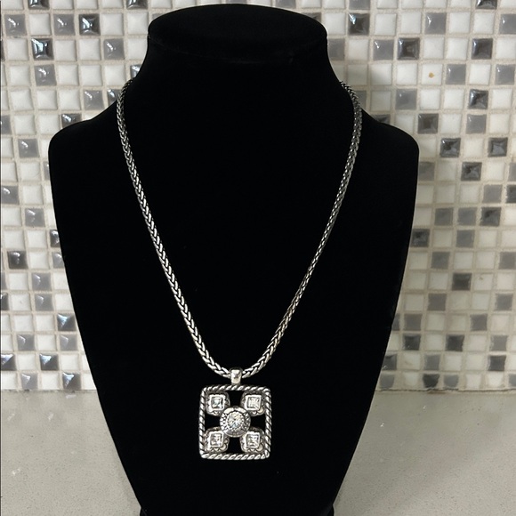 Brighton Jewelry - Brighton Silver Pendant Necklace with Crystal Accents